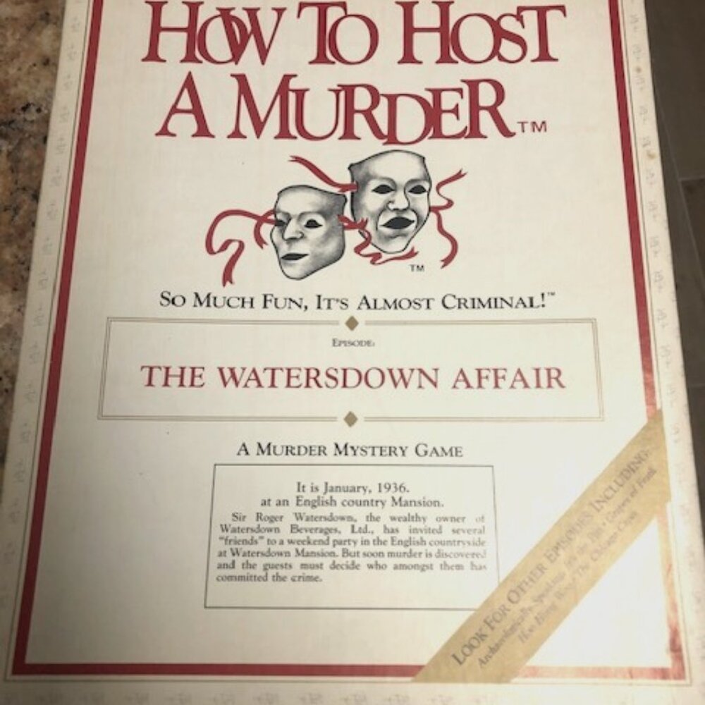 How to Host a Murder " The Watersdown Affair" game